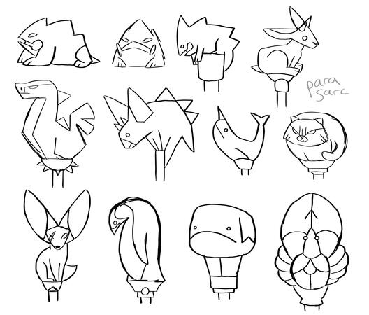 Several Designs For "Palismen", a Fictional Species in 'The Owl House'