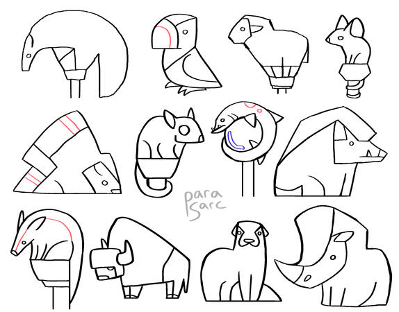 Several Designs For "Palismen", a Fictional Species in 'The Owl House'